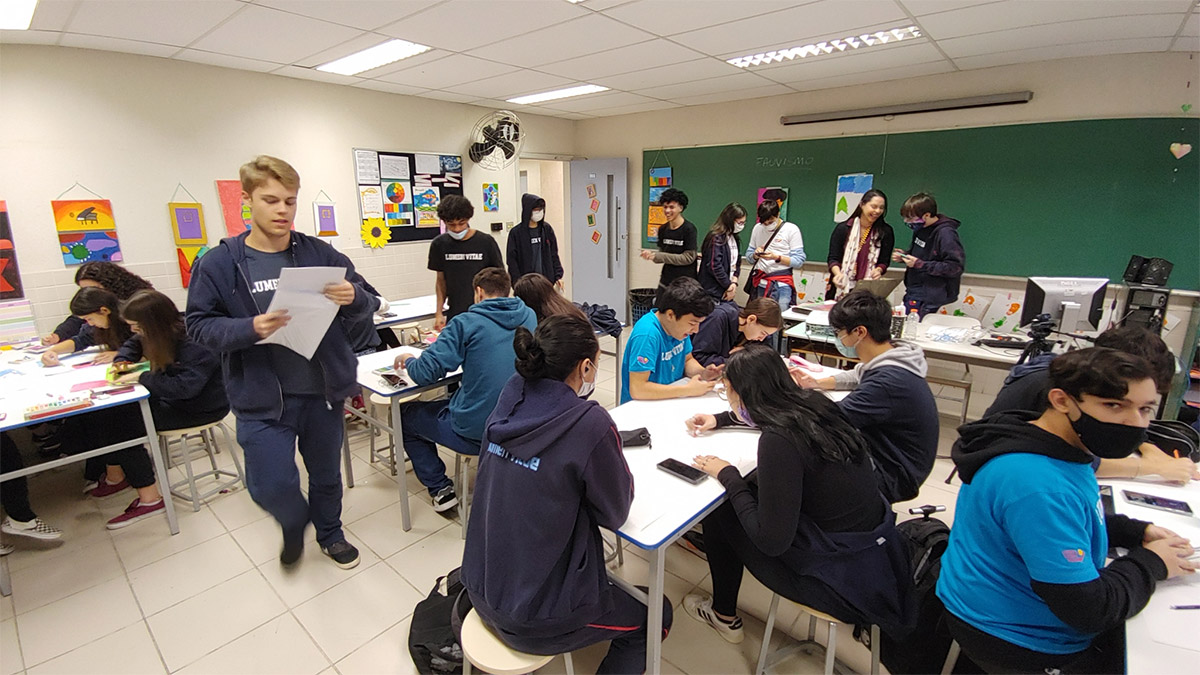 Foto de Alunos em sala de aula